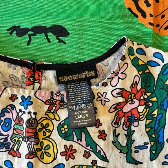 Nooworks Linen Ruffle Top - Bug Out - Picture 3 of 4